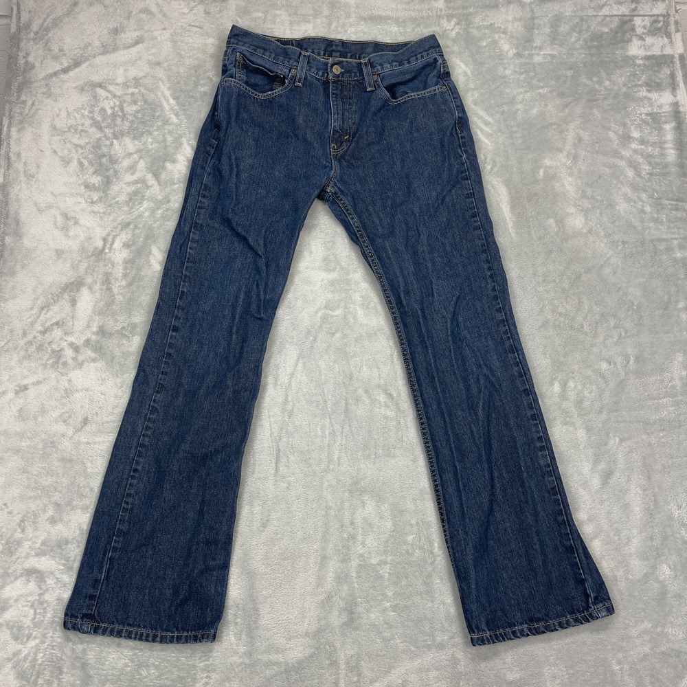 Levi's Jeans Men 32x32 (32x31) Blue Denim Dark Wash Red Tab 527 Slim Bootcut Leg